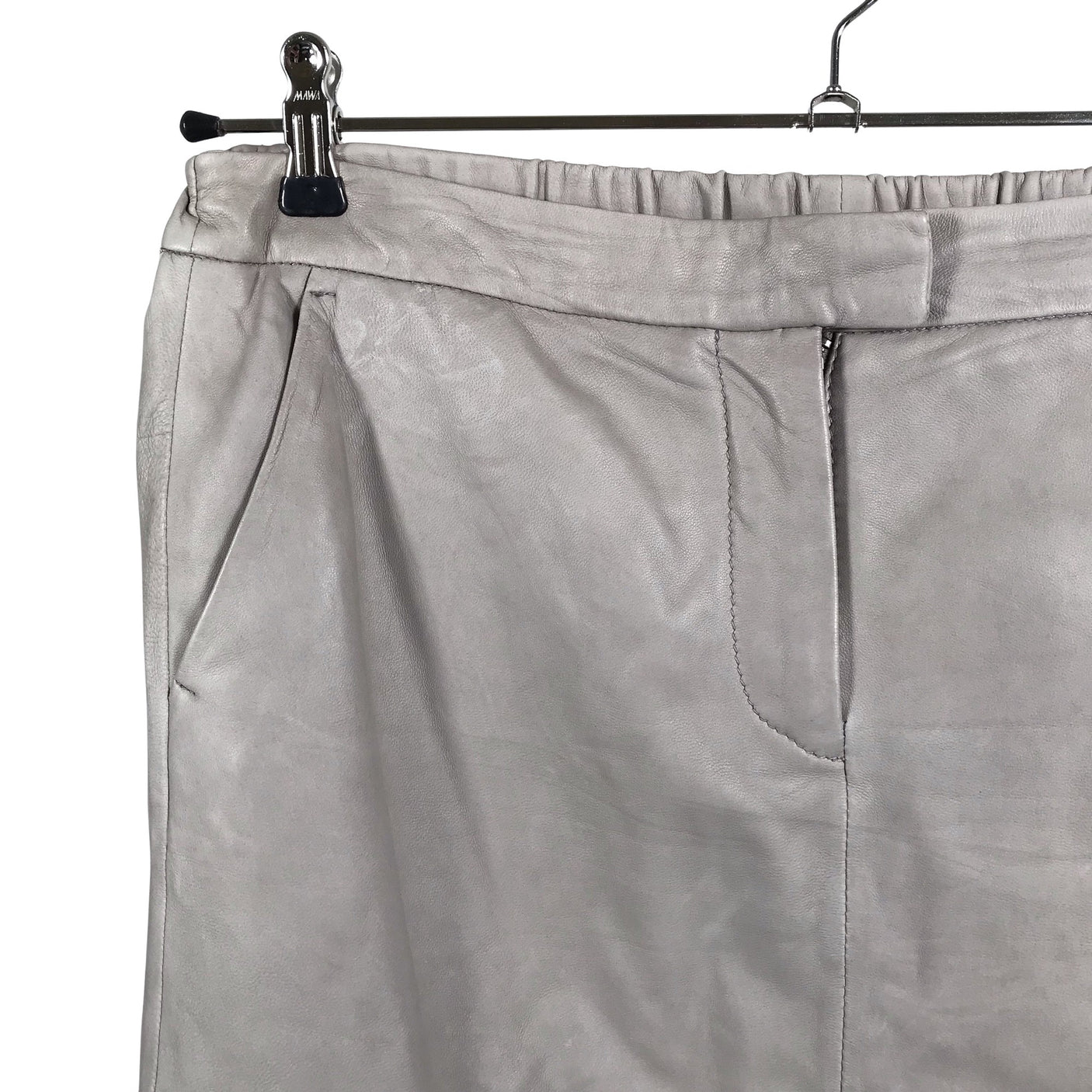 Unisex Second Female - Leather skirt, size 40 - Beige (2)