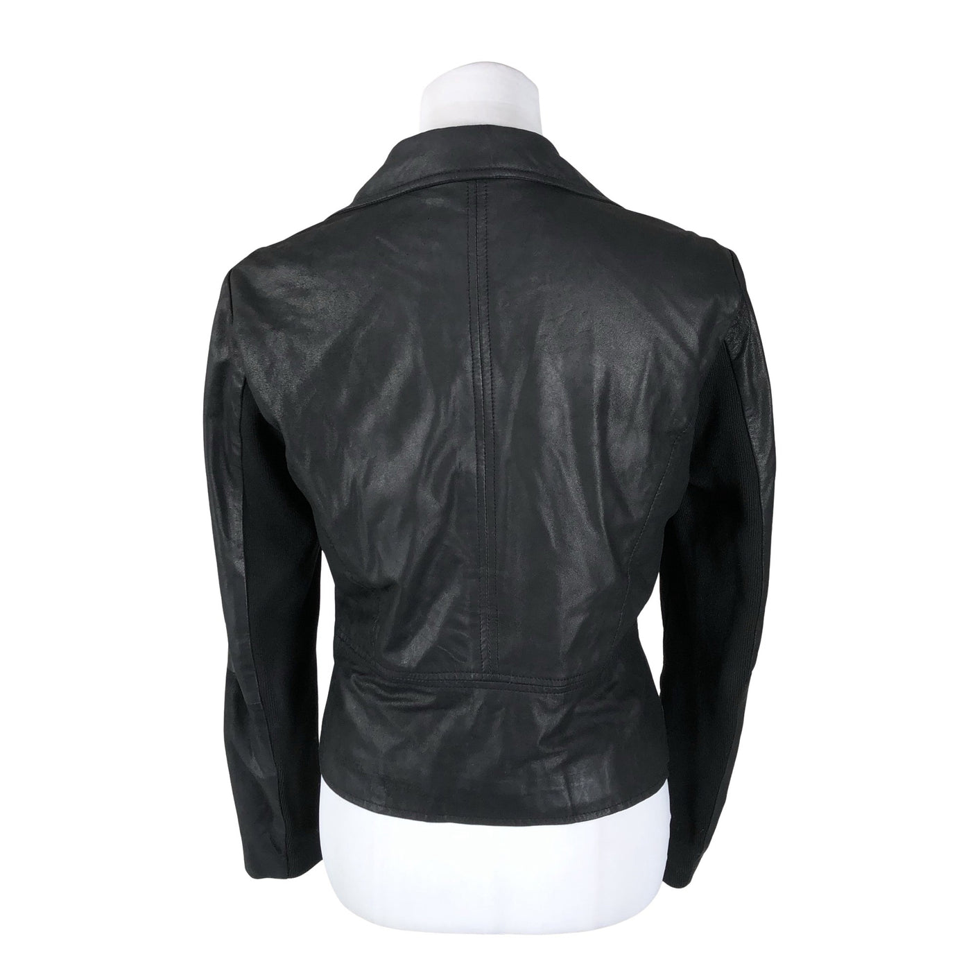 Unisex Y.A.S - Leather jacket, size 38 - Black (2)