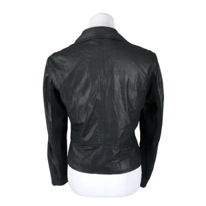 Unisex Y.A.S - Leather jacket, size 38 - Black (2)