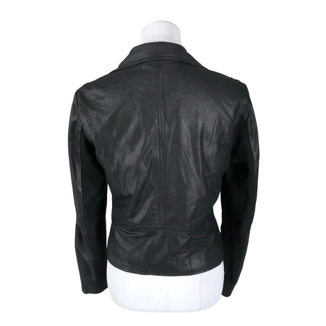 Unisex Y.A.S - Leather jacket, size 38 - Black (2)