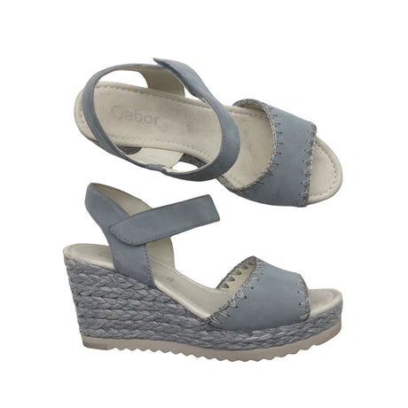 Unisex Gabor - Wedge sandals, size 38 - Light blue ()