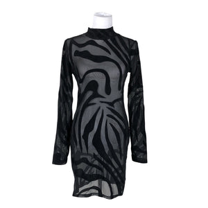 Unisex Na-KD - Schiffon dress, size 38 - Black (1)
