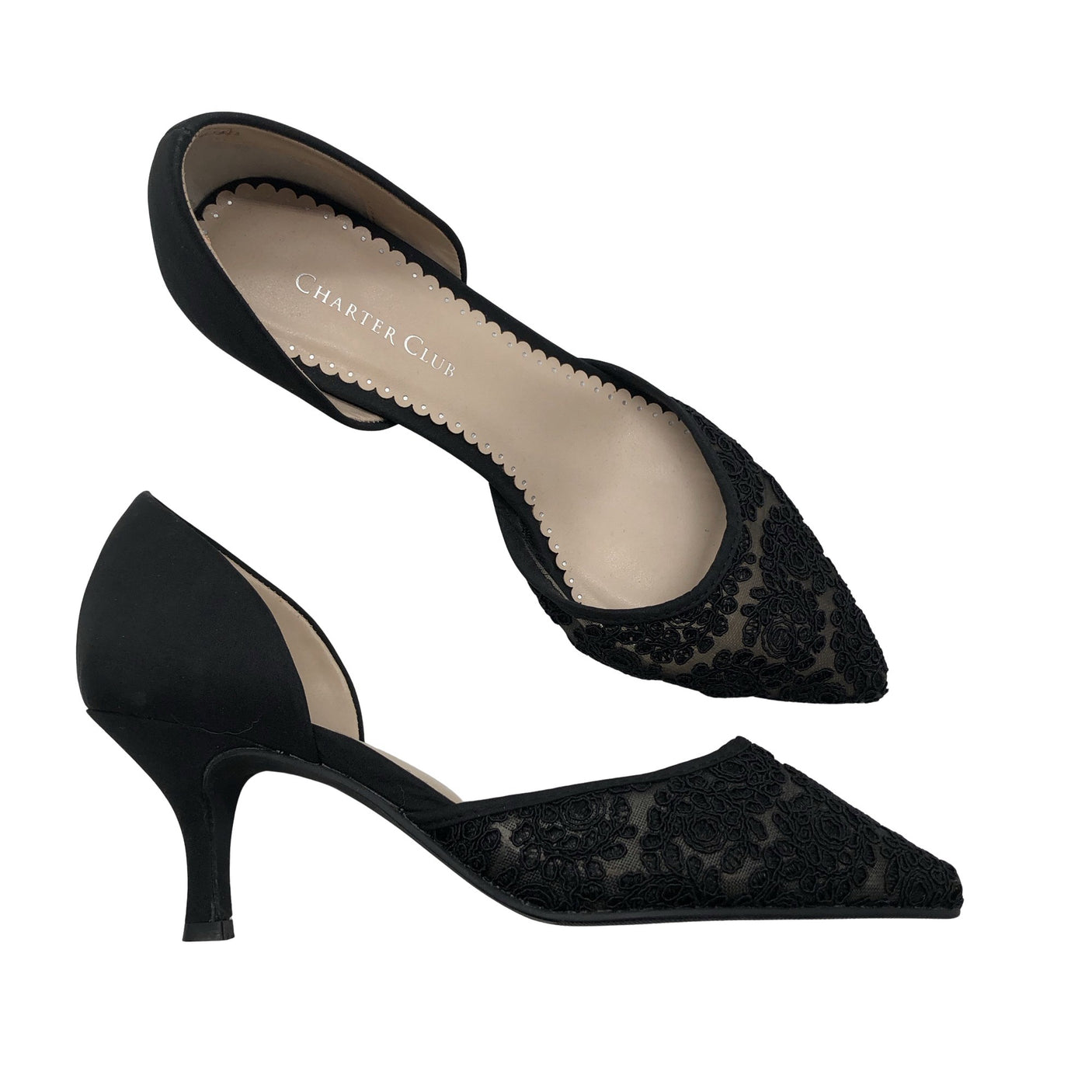 Unisex Charter Club - Evening high heels, size Ei kokoa - Black (1)