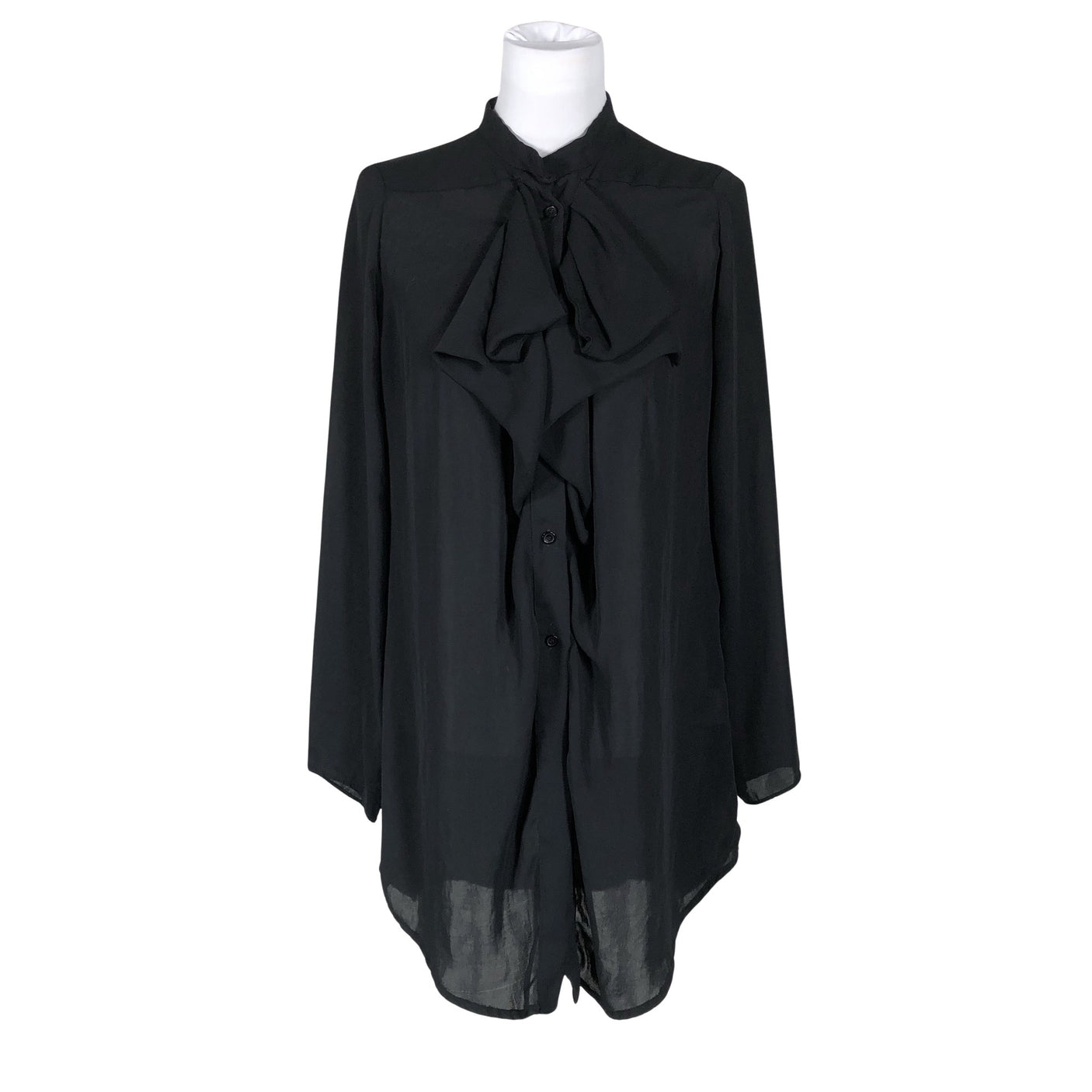 Unisex Benetton - Schiffon tunic, size 38 - Black (1)