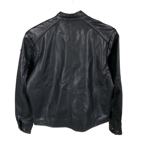 Unisex Jack & Jones - Leather jacket, size 170 - 176 - Black (2)
