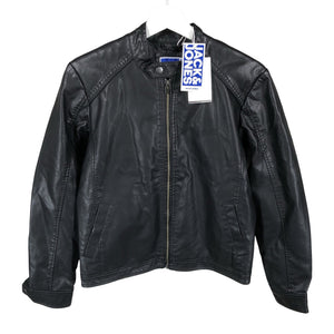 Unisex Jack & Jones - Leather jacket, size 170 - 176 - Black (1)