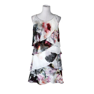 Unisex Joseph Ribkoff - Schiffon dress, size 38 - White (1)