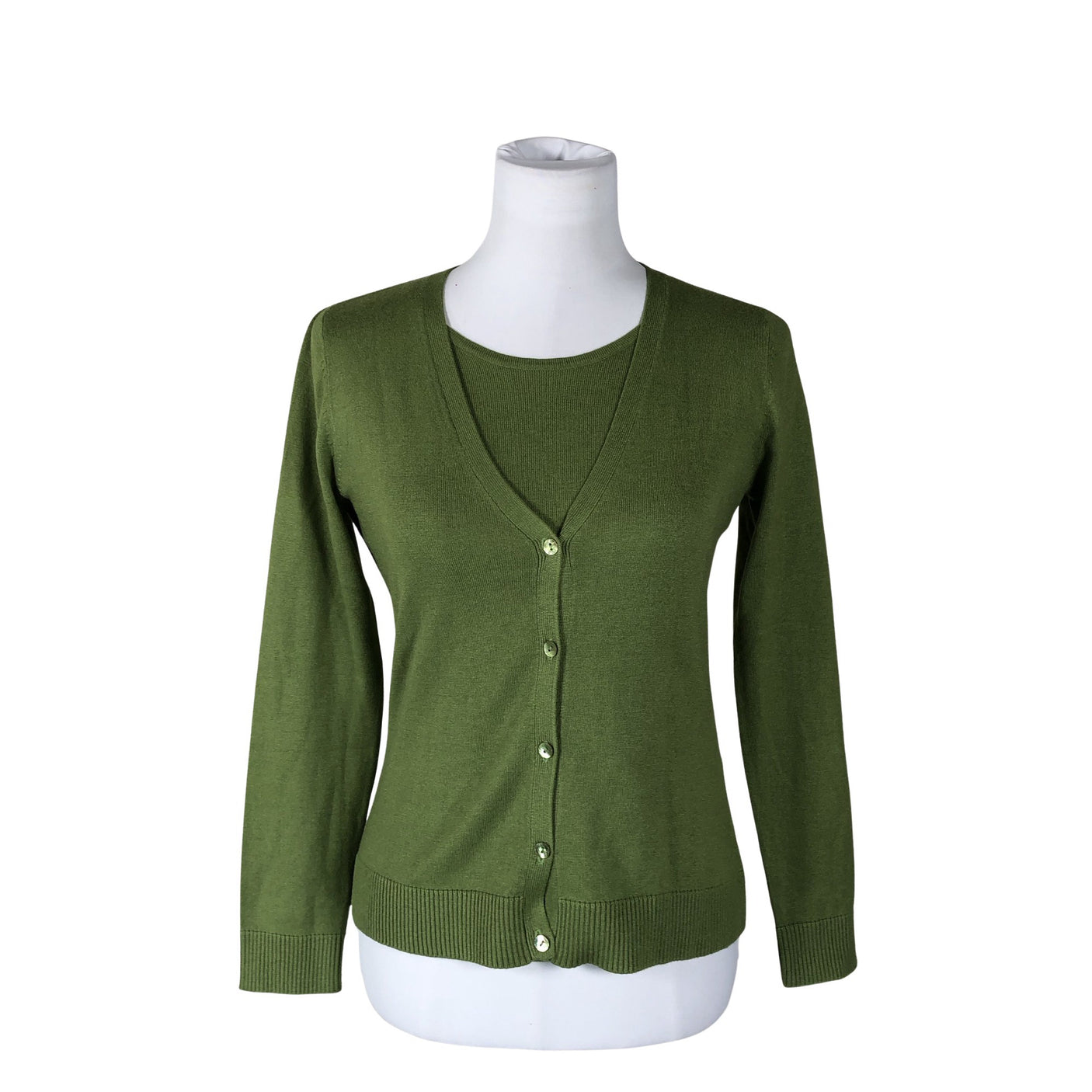 Unisex August Silk - Cardigan, size 38 - Green (1)