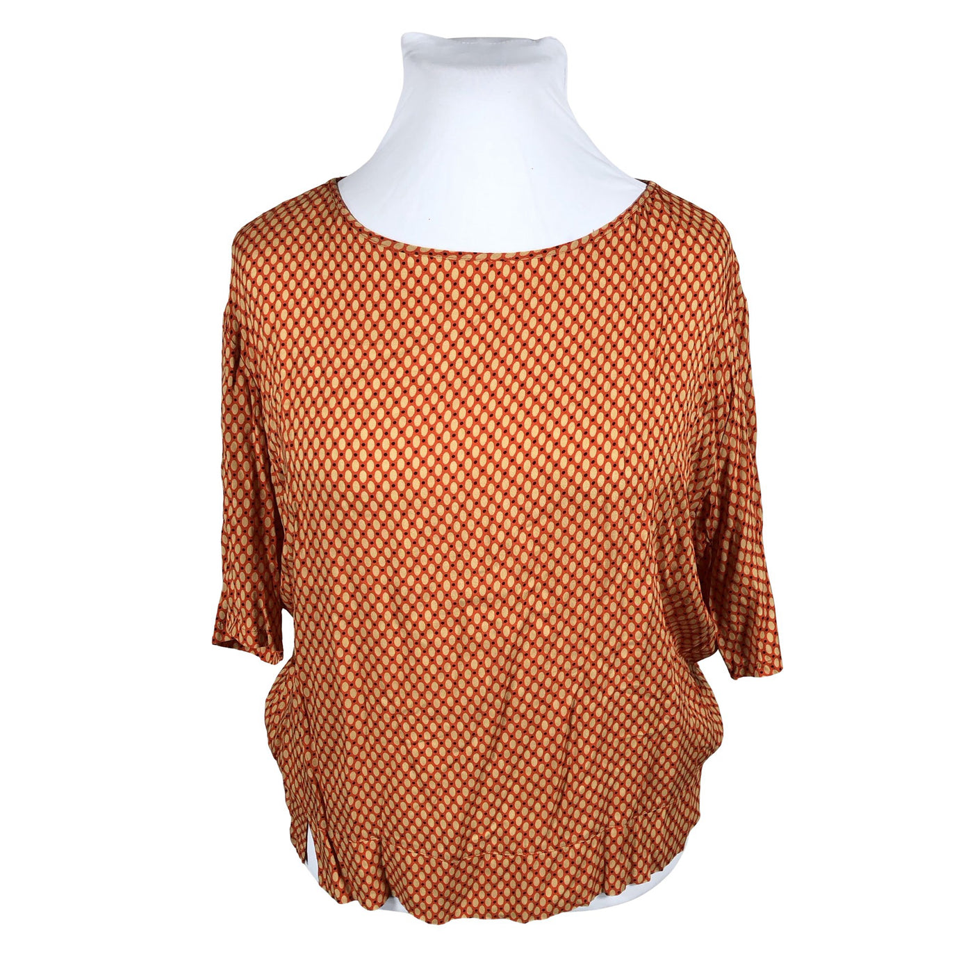 Unisex Benetton - Short-sleeved blouse, size 44 - Orange (1)