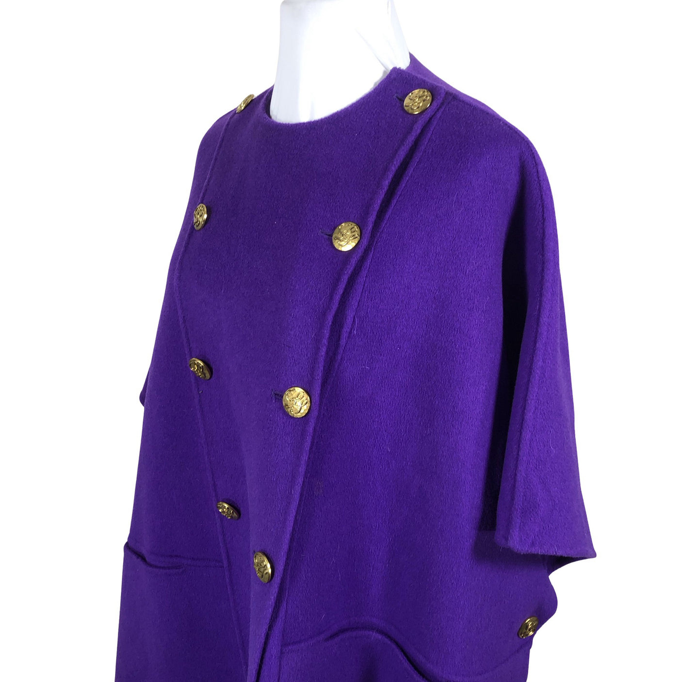 Unisex Luisa Spagnoli - Wool coat, size 46 - Violet (2)