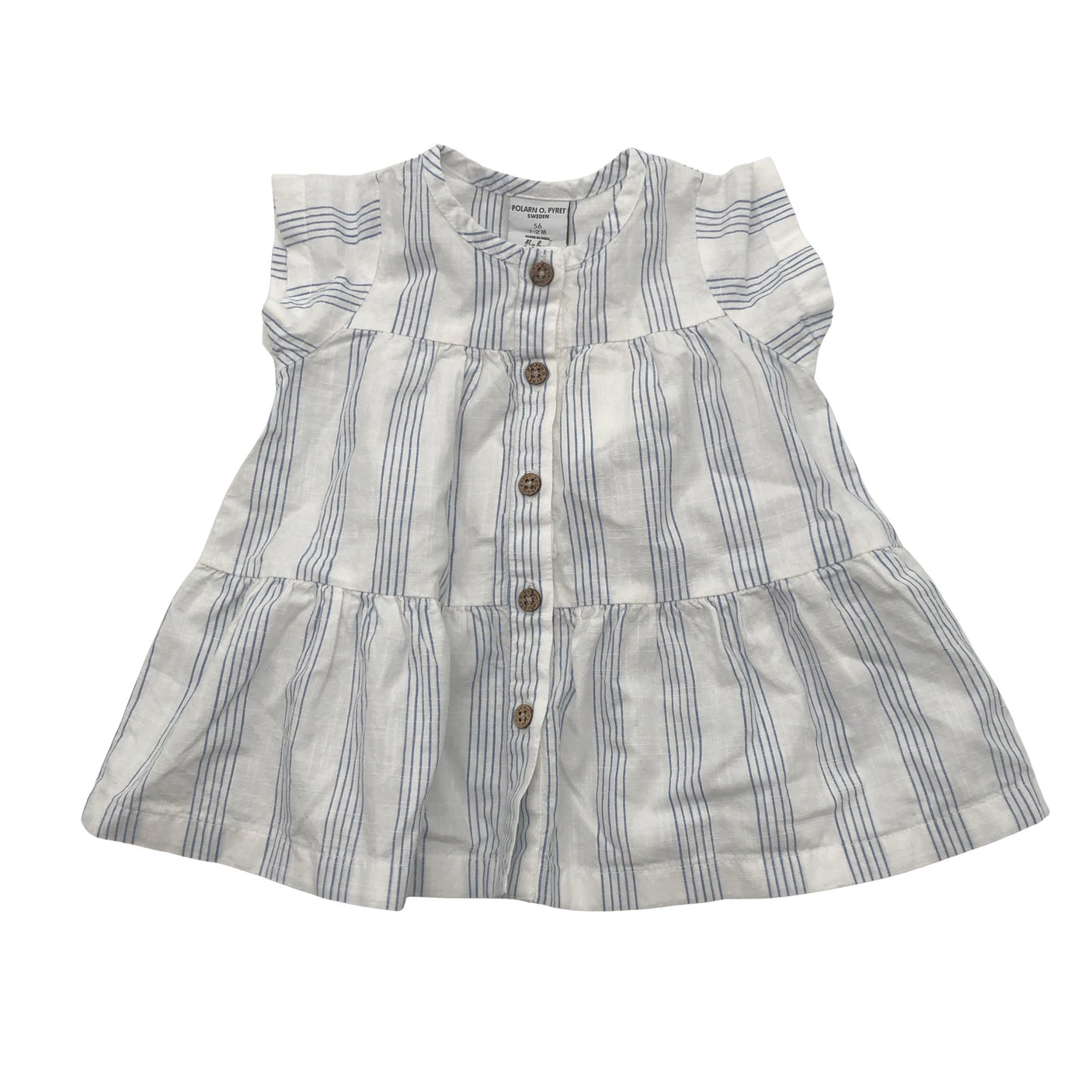 Unisex Polarn O. Pyret - Dress, size 56 - 62 - White (1)