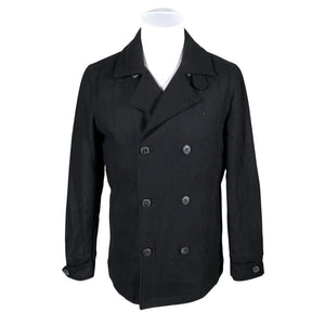 Unisex Solid - Wool coat, size L - Black (1)