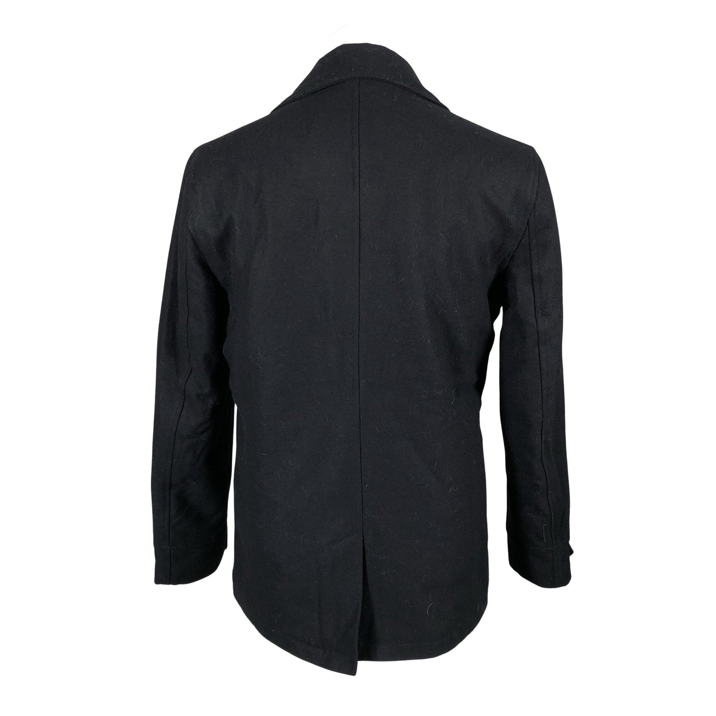 Unisex Solid - Wool coat, size L - Black (2)