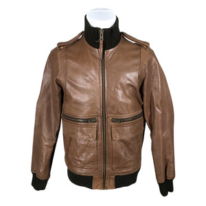 Unisex Jack & Jones - Leather jacket, size L - Brown (1)