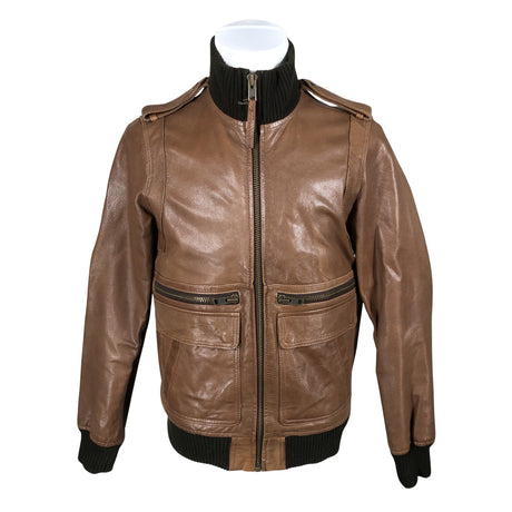 Unisex Jack & Jones - Leather jacket, size L - Brown ()