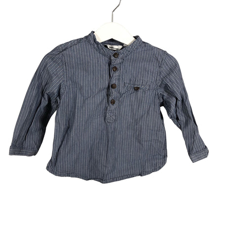 Unisex Lindex - Collared shirt, size 80 - 86 - Blue ()