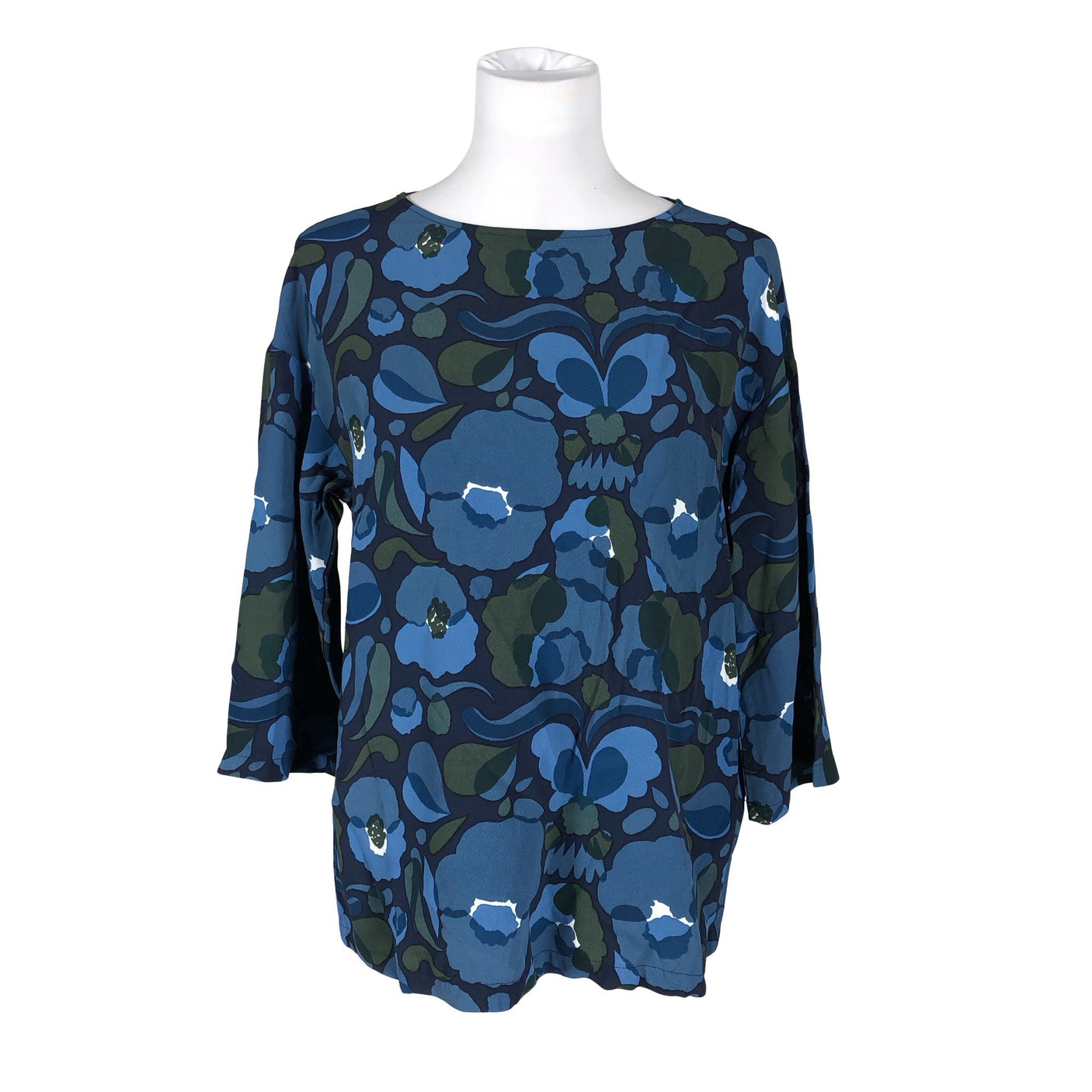 Unisex Marimekko - Short-sleeved blouse, size 38 - Blue (1)