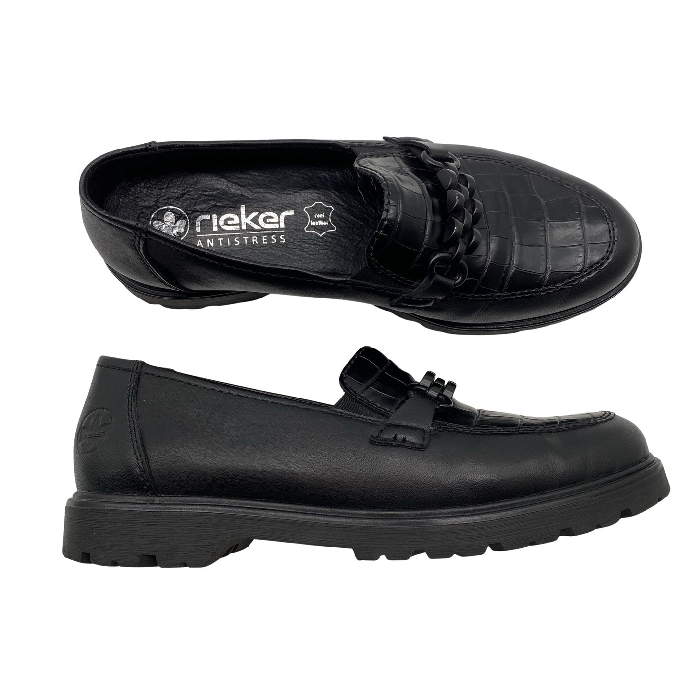 Unisex Rieker - Loafers, size 39 - Black (1)