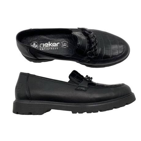 Unisex Rieker - Loafers, size 39 - Black ()