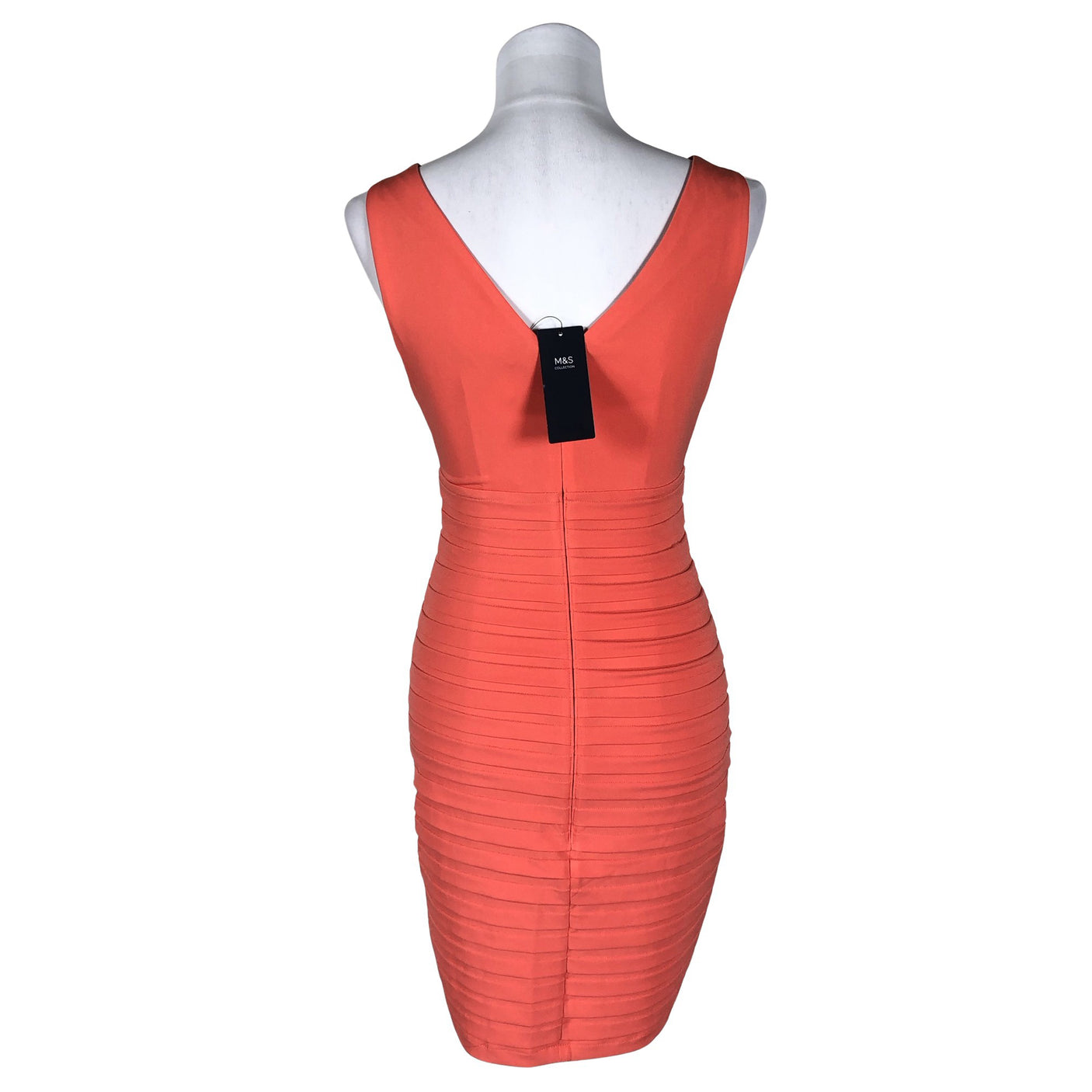 Unisex Marks&Spencer - Tricot dress, size 34 - Orange (2)
