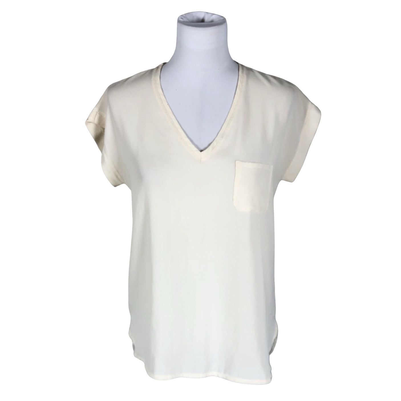 Unisex Shana - Short-sleeved blouse, size 38 - Natural white (1)