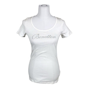 Unisex Benetton - T-shirt, size 38 - White (1)