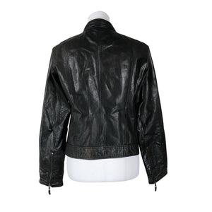 Unisex Selected - Leather jacket, size 38 - Black (2)