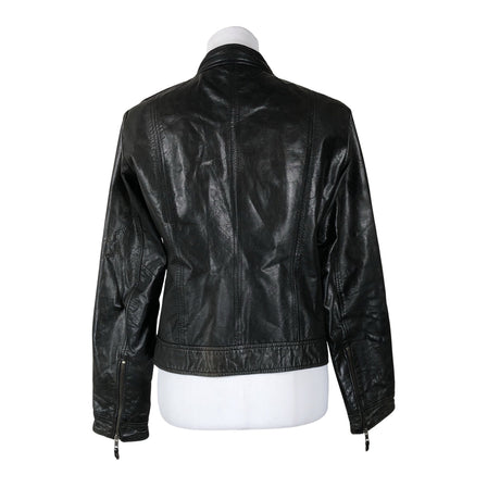 Unisex Selected - Leather jacket, size 38 - Black (2)