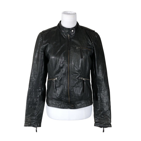 Unisex Selected - Leather jacket, size 38 - Black ()
