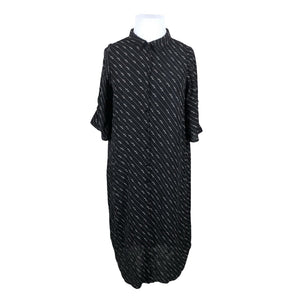 Unisex Zizzi - Schiffon dress, size 42 - Black (1)