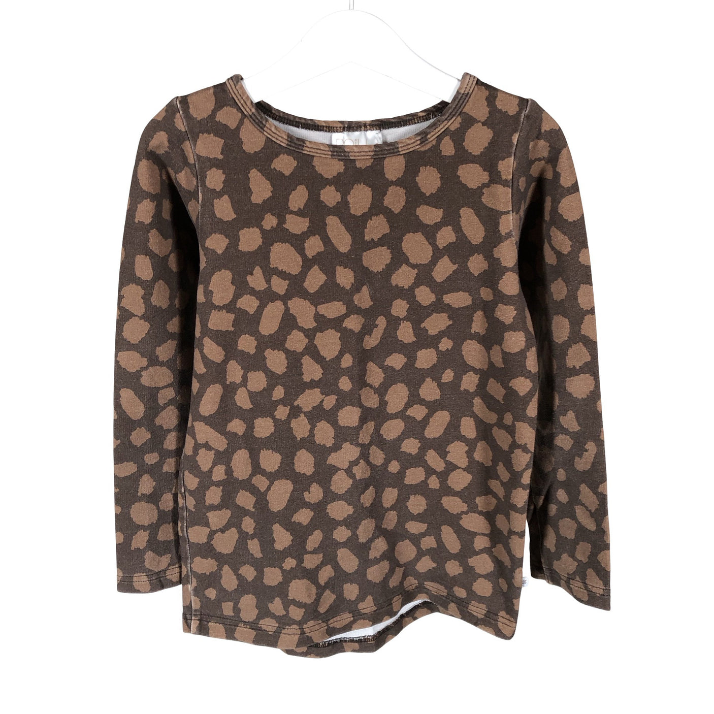 Unisex Poiu - Tricot shirt, size 122 - 128 - Brown (1)