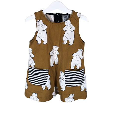 Unisex NOSH - Tricot dress, size 110 - 116 - Brown ()