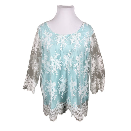Unisex Evanna - Evening tunic, size 46 - Turquoise ()