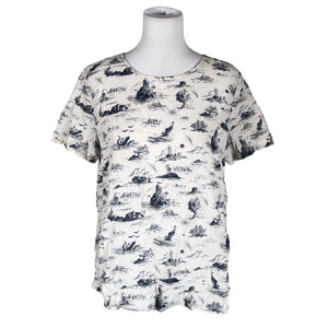 Unisex Benetton - Short-sleeved blouse, size 40 - White (1)