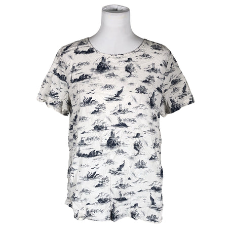 Unisex Benetton - Short-sleeved blouse, size 40 - White ()