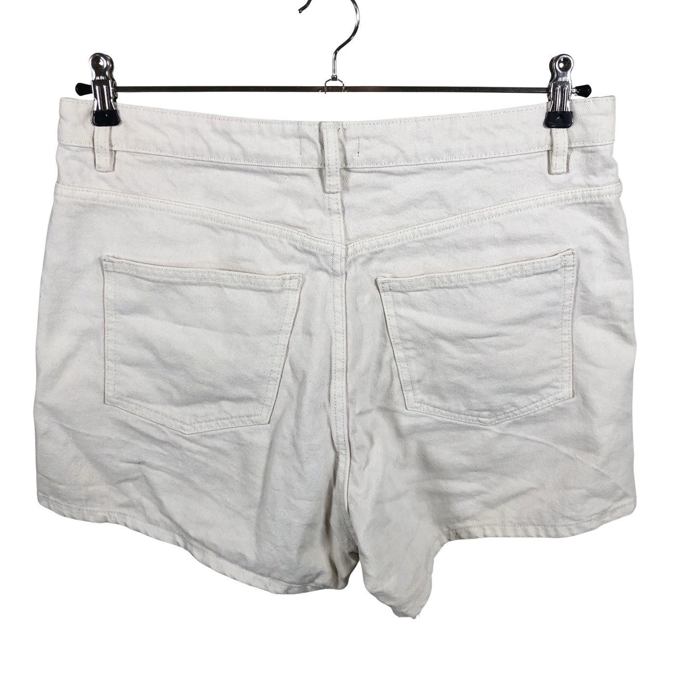 Unisex Lindex - Denim shorts, size 44 - Natural white (2)