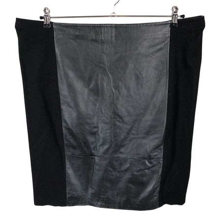 Unisex Global - Leather skirt, size 48 - Black ()