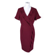 Unisex French Connection - Sheath dress, size 40 - Wine red ()