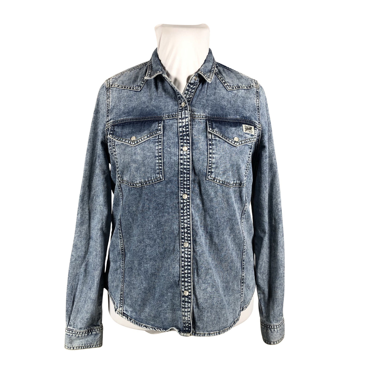 Unisex Superdry - Denim shirt, size 42 - Light blue (1)