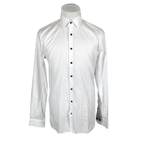 Unisex Olymp - Collared shirt, size L - White ()
