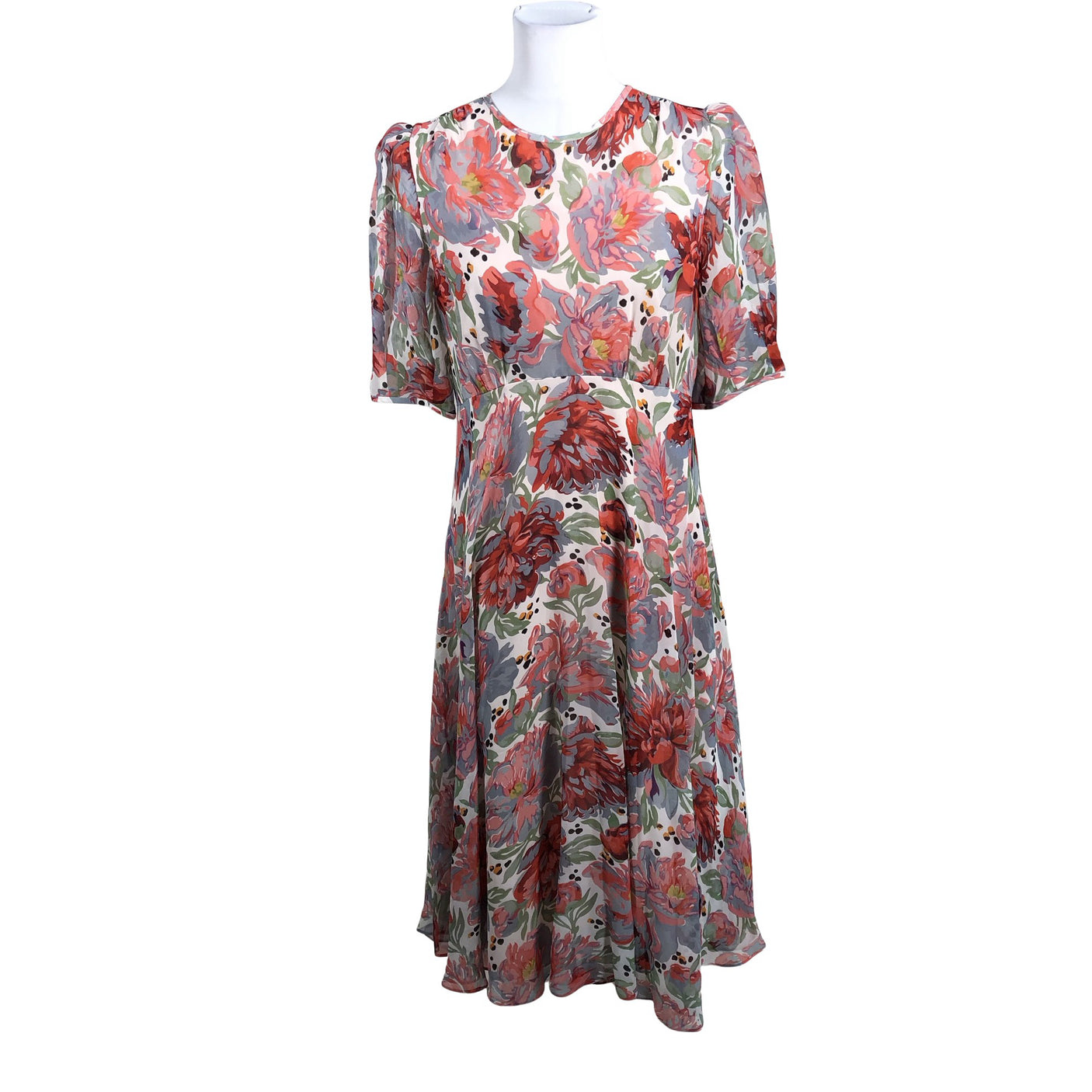 Unisex L.K.Bennett - Schiffon dress, size 40 - Light pink (1)