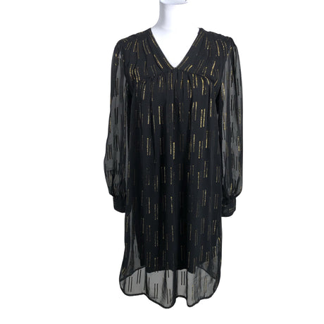 Unisex Free Quent - Schiffon dress, size 40 - Black ()