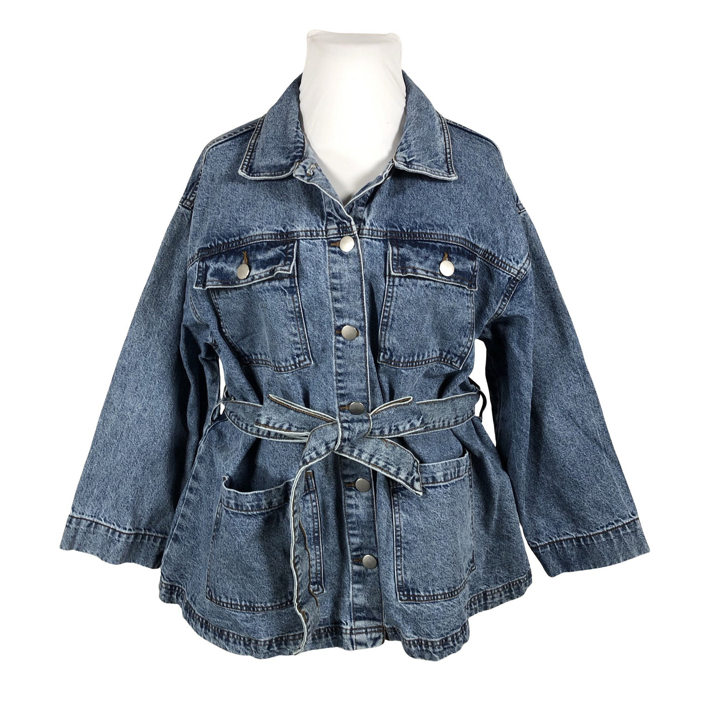Unisex Zizzi - Denim jacket, size 46 - Blue (1)
