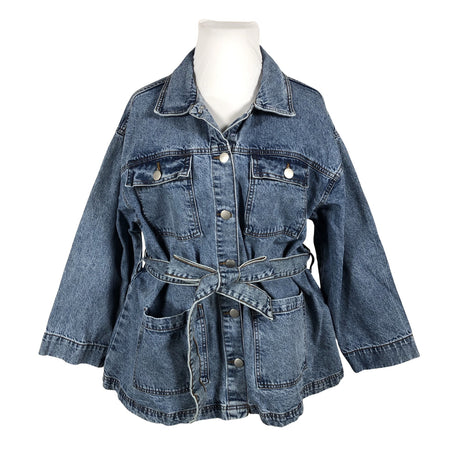 Unisex Zizzi - Denim jacket, size 46 - Blue ()