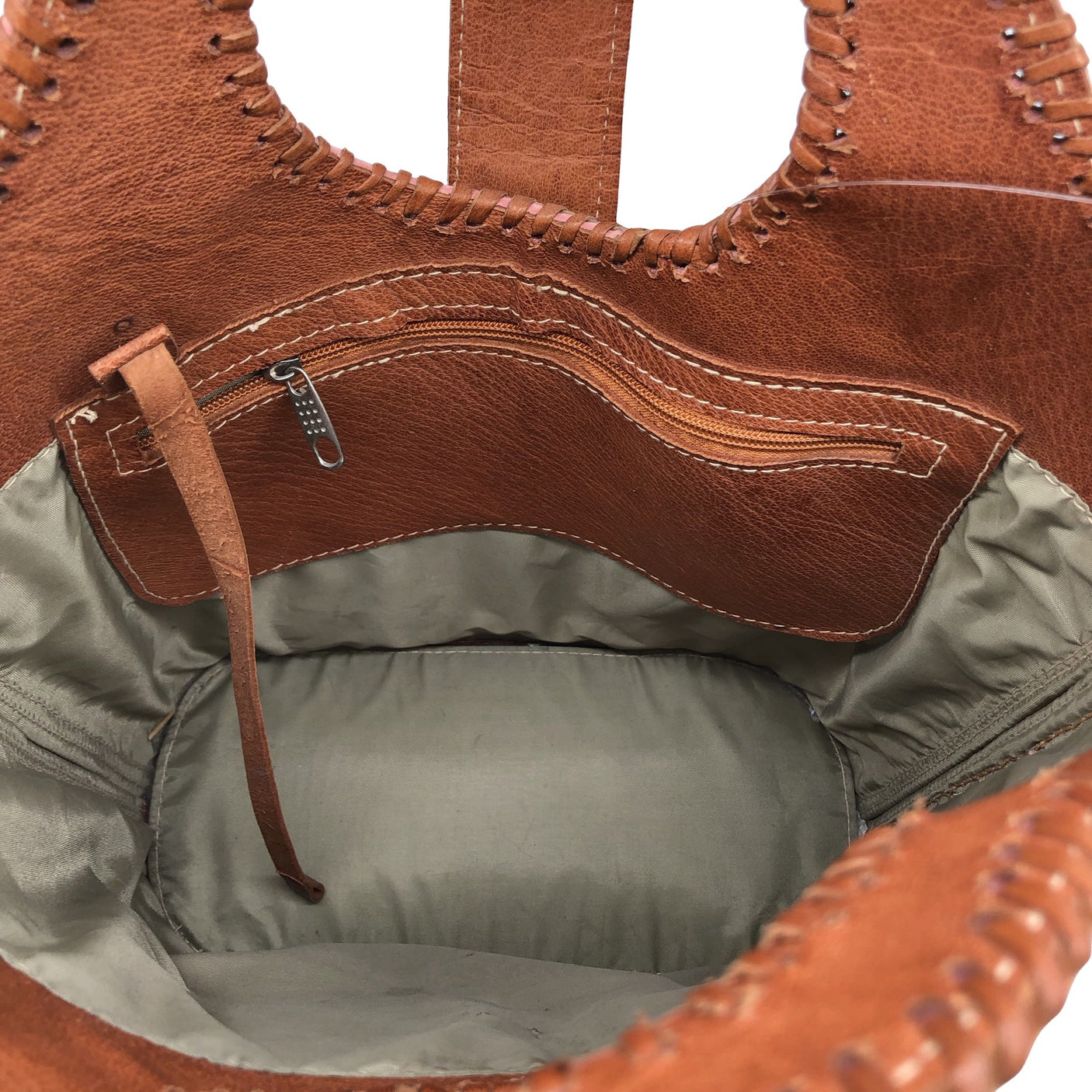 Unisex Handmade - Handbag, size Maxi - Brown (3)