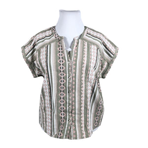 Unisex Cream - Short-sleeved blouse, size 42 - Green (1)