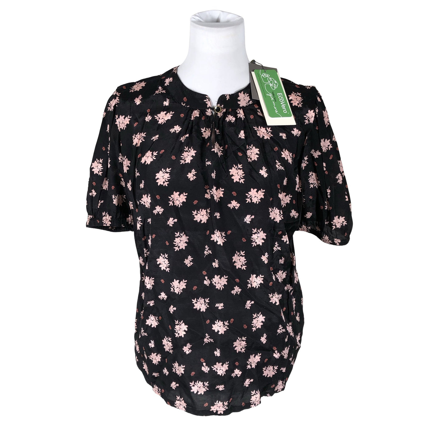 Unisex Kaffe - Short-sleeved blouse, size 38 - Black (1)