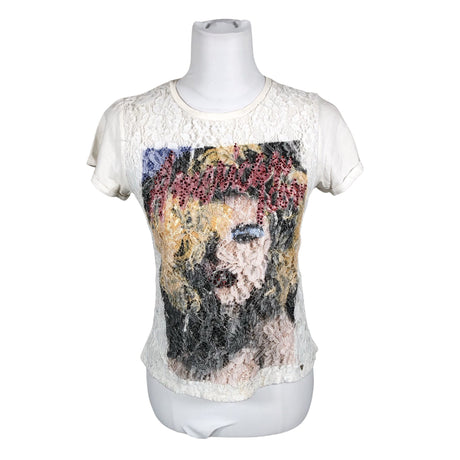 Unisex Guess - T-shirt, size 34 - White ()