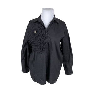 Unisex Velvet Season - Collared shirt, size 56 - Black (1)