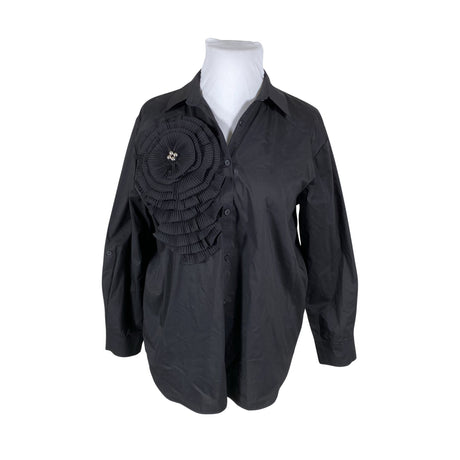 Unisex Velvet Season - Collared shirt, size 56 - Black ()